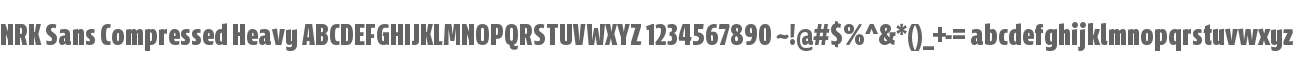 NRK Sans Compressed Heavy