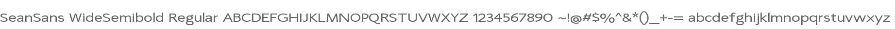 SeanSans WideSemibold Regular