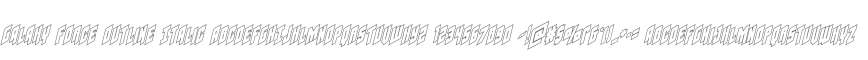Galaxy Force Outline Italic