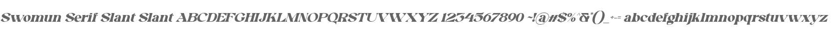 Swomun Serif Slant