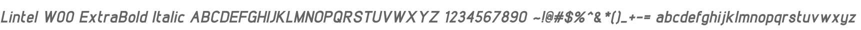 Lintel W00 ExtraBold Italic
