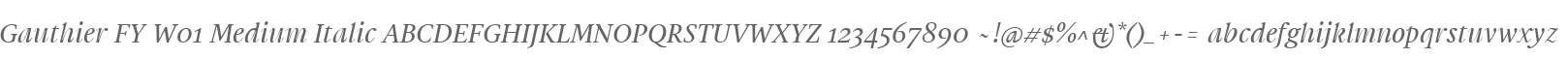 Gauthier FY W01 Medium Italic