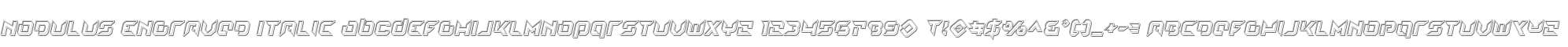 Nodulus Engraved Italic