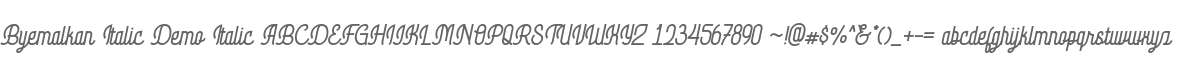 Byemalkan Italic Demo Italic
