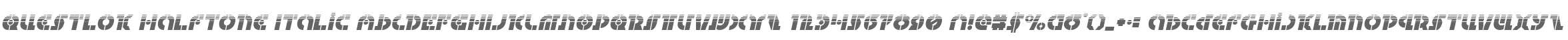 Questlok Halftone Italic