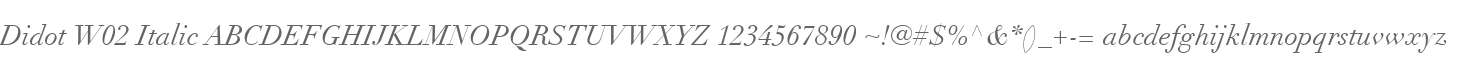 Didot W02 Italic