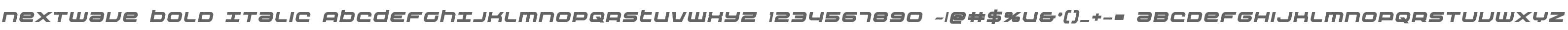Nextwave Bold Italic