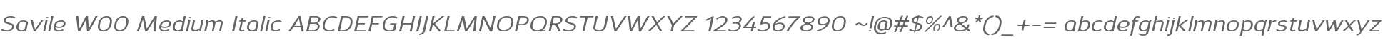Savile W00 Medium Italic