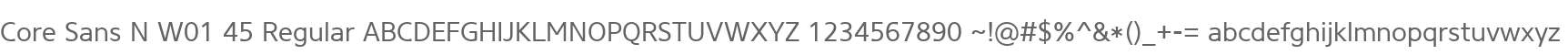 Core Sans N W01 45 Regular