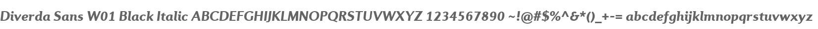 Diverda Sans W01 Black Italic