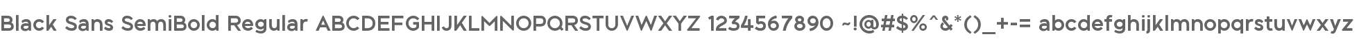 Black Sans SemiBold Regular