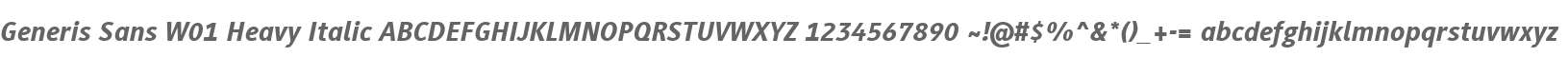 Generis Sans W01 Heavy Italic