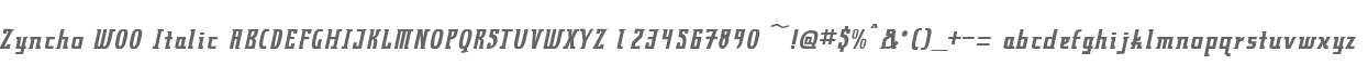 Zyncho W00 Italic