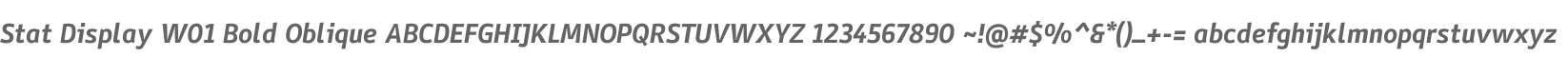 Stat Display W01 Bold Oblique