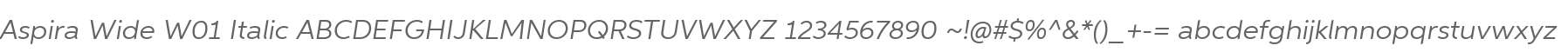 Aspira Wide W01 Italic