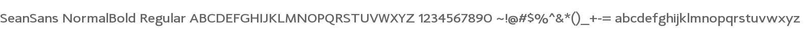 SeanSans NormalBold Regular