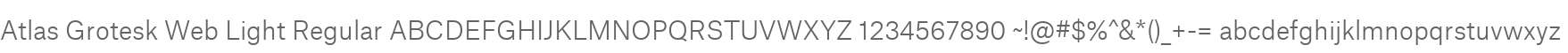 Atlas Grotesk Web Light Regular