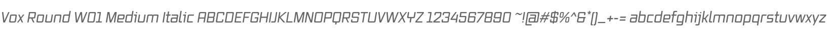 Vox Round W01 Medium Italic