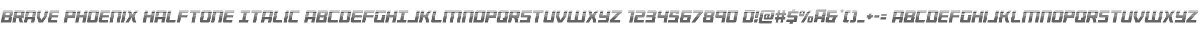 Brave Phoenix Halftone Italic