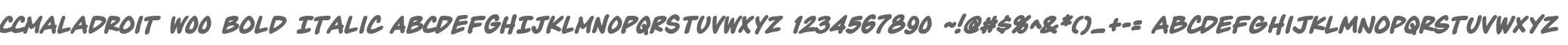 CCMaladroit W00 Bold Italic