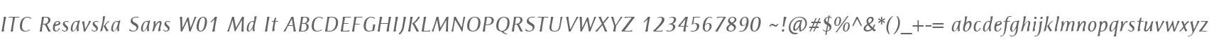 ITC Resavska Sans W01 Md It