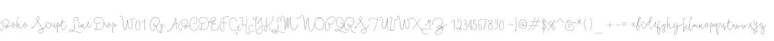 Boho Script Line Drop W01 Rg
