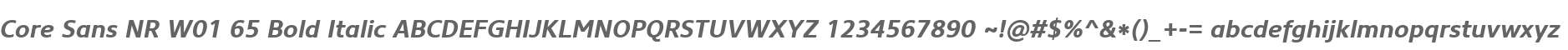 Core Sans NR W01 65 Bold Italic