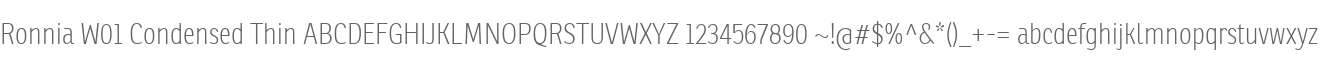 Ronnia W01 Condensed Thin