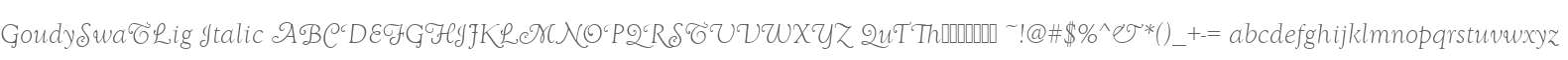 GoudySwaTLig Italic