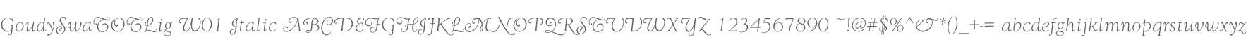 GoudySwaTOTLig W01 Italic