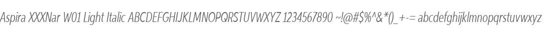 Aspira XXXNar W01 Light Italic