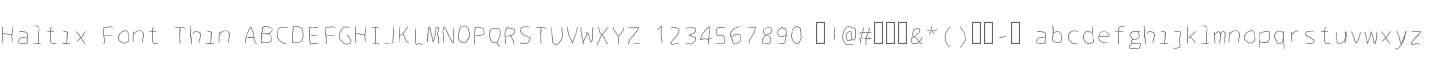 Haltix Font Thin