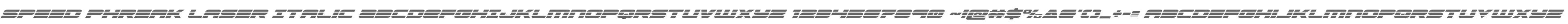 Speed Phreak Laser Italic