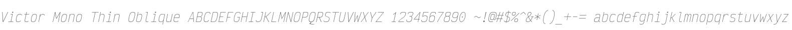 Victor Mono Thin