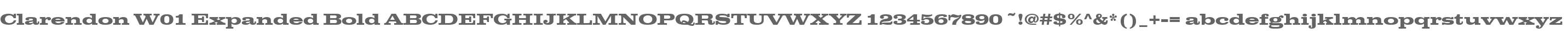 Clarendon W01 Expanded Bold