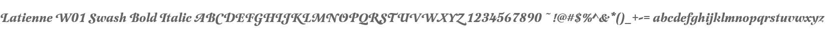Latienne W01 Swash Bold Italic