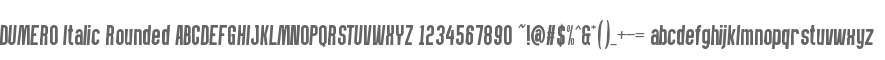 DUMERO Italic Rounded