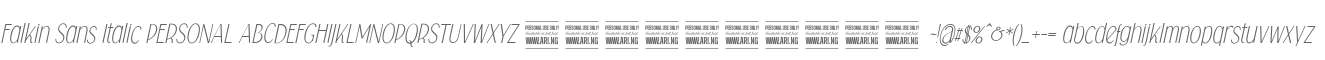Falkin Sans Italic PERSONAL