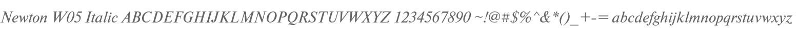 Newton W05 Italic