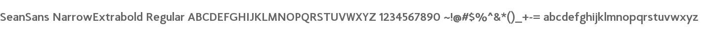 SeanSans NarrowExtrabold Regular