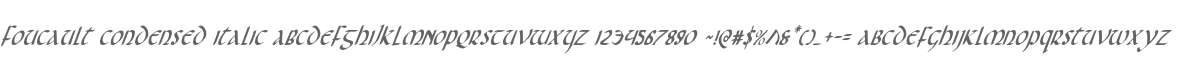 Foucault Condensed Italic
