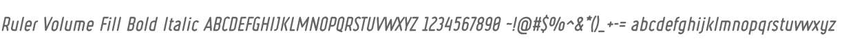 Ruler Volume Fill Bold Italic