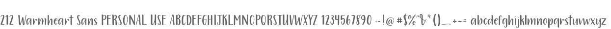 212 Warmheart Sans PERSONAL USE