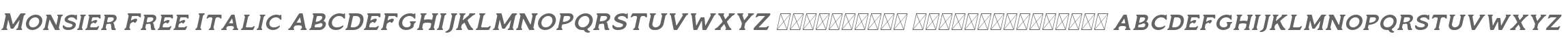 Monsier Free Italic