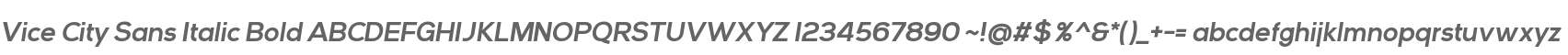 Vice City Sans Italic Bold