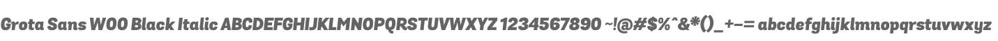 Grota Sans W00 Black Italic