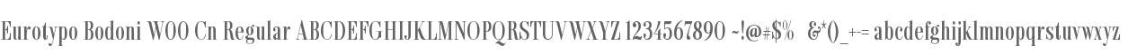 Eurotypo Bodoni W00 Cn Regular