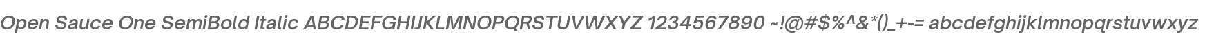 Open Sauce One SemiBold Italic