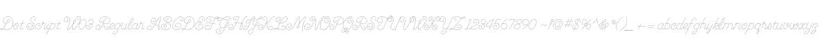 Dot Script W03 Regular