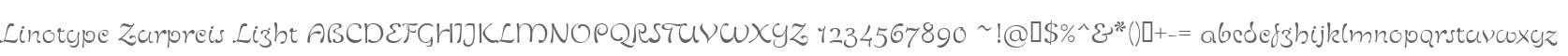 Linotype Zurpreis Light